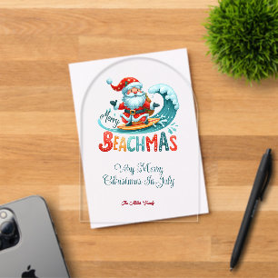 Merry Beachmas Christmas In July Greeting Card Acrylic Invitations