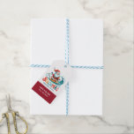 Merry Beachmas Santa Surfing Retro Design Gift Tags<br><div class="desc">Merry Beachmas,  Santa surfin',  colourful retro typography,  Christmas in July design.</div>