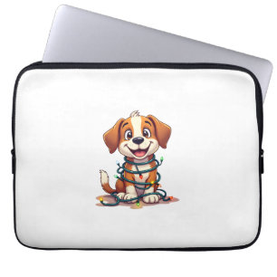 Merry Beagle Lights Laptop Sleeve