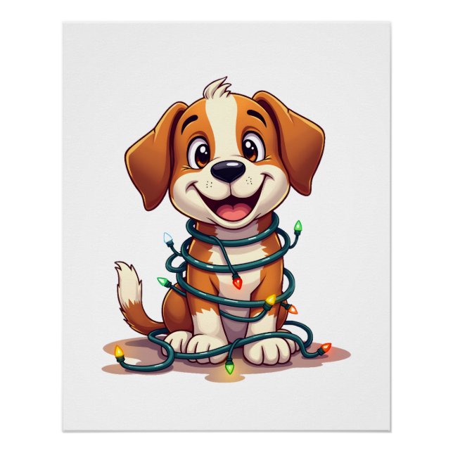 Merry Beagle Lights Poster (Front)