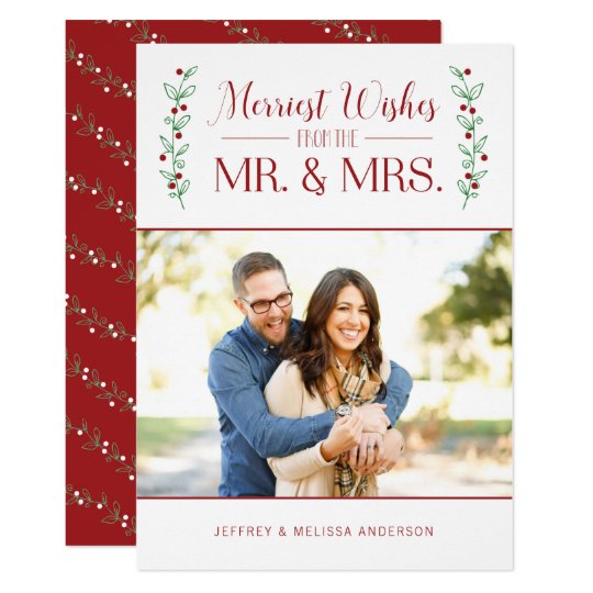 Merry Berries | Newlywed Christmas Photo Card