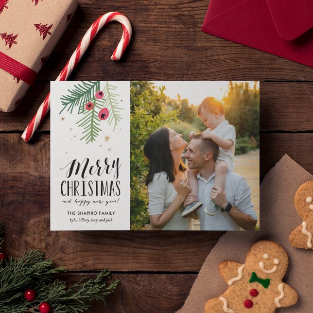 Merry Berry Photo Holiday Card (Creator Uploaded)