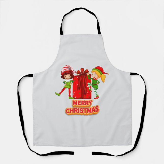 Merry Birthday and Happy Christmas 2023     Apron (Front)