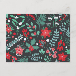 Merry Birthday and Happy Christmas Holiday Postcard