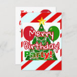 Merry Birthday Invitation<br><div class="desc">Merry Birthday invitations by sαrαmαrshαll. Combining Birthday and Christmas for kids who celebrate both together!</div>