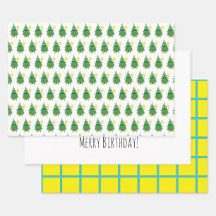 Merry Birthday Wrapping Paper
