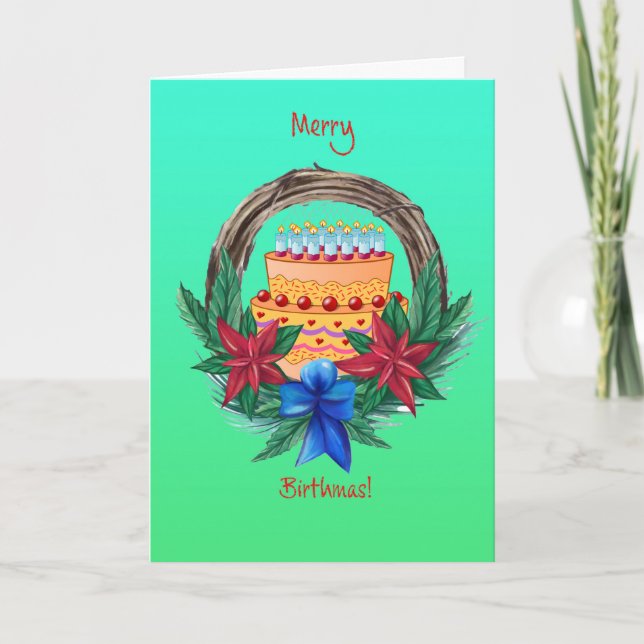 Merry Birthmas Card (Front)
