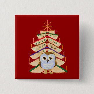 Merry Bookmas 2 Inch Square Button