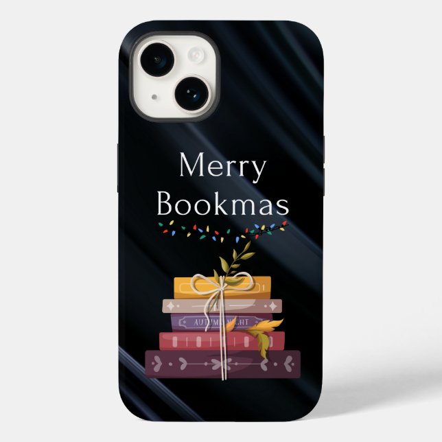 Merry Bookmas - Christmas Books Lovers Case-Mate iPhone Case (Back)