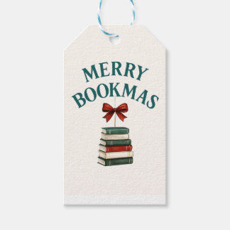 Merry Bookmas Christmas Vintage  Gift Tags