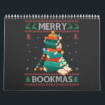 Merry Bookmas Funny Ugly Xmas Sweater Library Gift Calendar<br><div class="desc">funny, gift, birthday, library, bookwarm, reading, ugly, sweater, festive, sleigh, book</div>