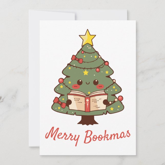 Merry Bookmas  Holiday Card (Front)