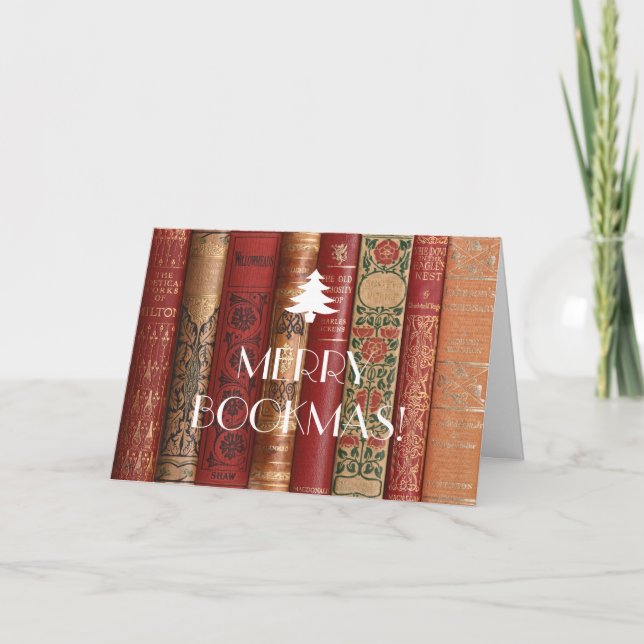 Merry Bookmas Holiday Card (Front)