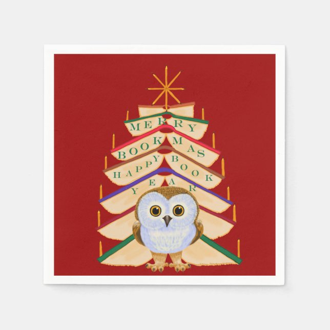 Merry Bookmas Napkin (Front)