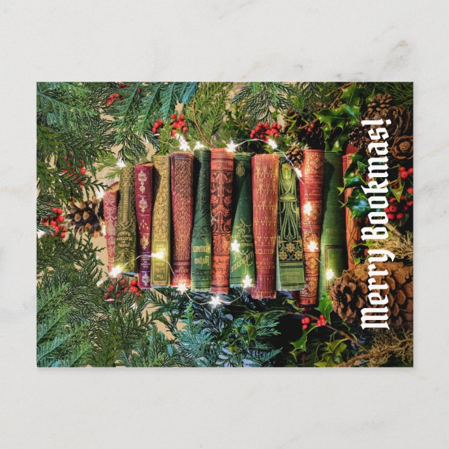Merry Bookmas Postcard (Front)