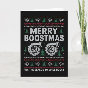 Merry Boostmas Turbo Christmas Car Racing Card