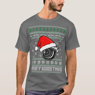 Merry Boostmas Turbo Ugly Christmas  T-Shirt