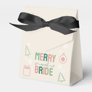 Merry & Bride Christmas Bridal Shower Favor Box