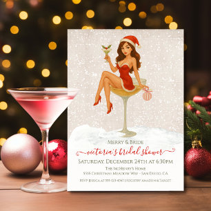 Merry & Bride Christmas Bridal Shower Invitation