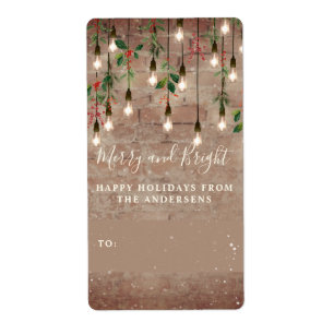 Merry + Bright Brick String Light Brick Christmas 