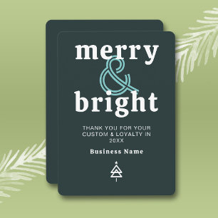 Merry & Bright Business Christmas Holiday Card