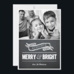 Merry & Bright Chalkboard Christmas Cards<br><div class="desc">Celebrate the season with this modern and stylish holiday card from Berry Berry Sweet.</div>