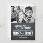 Merry & Bright Chalkboard Christmas Cards<br><div class="desc">Celebrate the season with this modern and stylish holiday card from Berry Berry Sweet.</div>