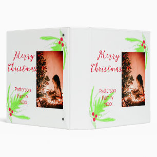 Merry Bright Christmas add family name welcome joy Binder