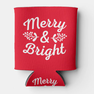 Merry & Bright Christmas Can Cooler