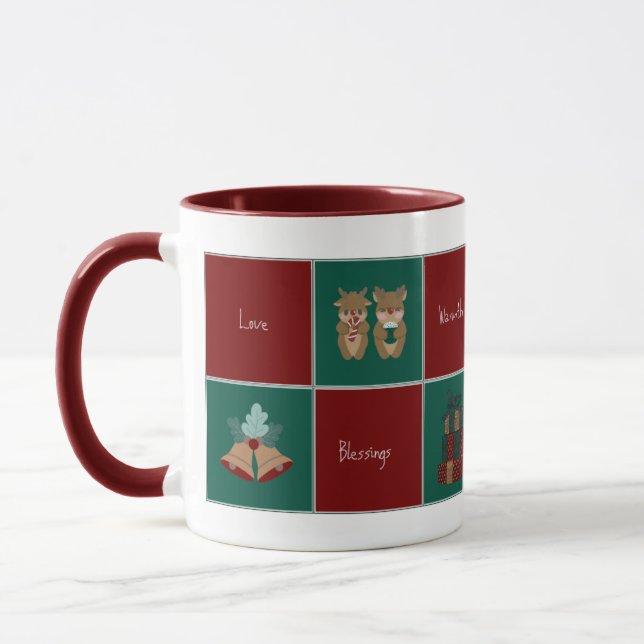 Merry & Bright Christmas Coffee Mug (Gauche)