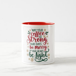 Merry & Bright Christmas Coffee Mug Design