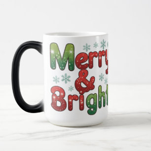 Merry & Bright Christmas Colour Morphing Mug 15oz