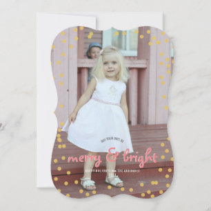 Merry Bright Christmas Cute Custom Holiday Photo