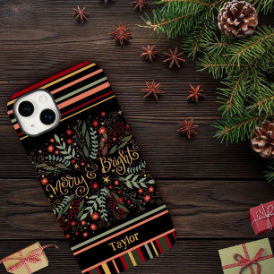 Merry Bright Christmas Festive Inspirivity Name Case-Mate iPhone 14 Plus Case