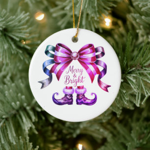 Merry & Bright Christmas Festive Ornament