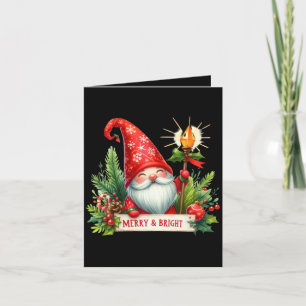 Merry Bright Christmas gnome  Holiday Card
