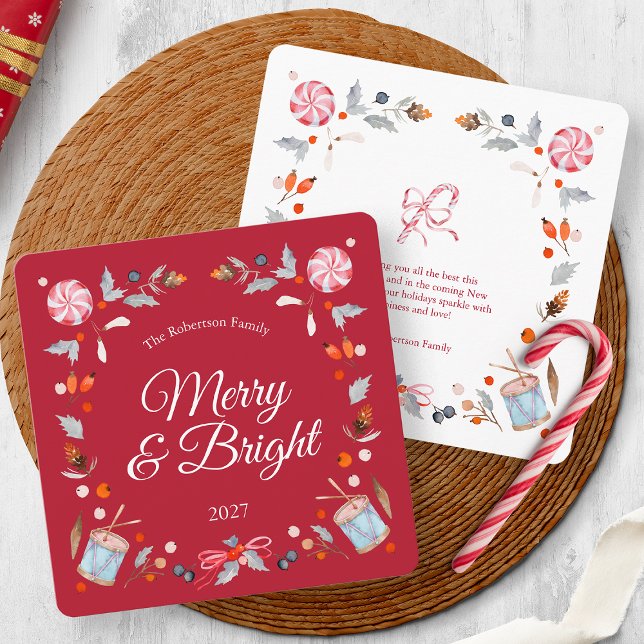 Merry & Bright Christmas Greeting Card (Creator Uploaded)