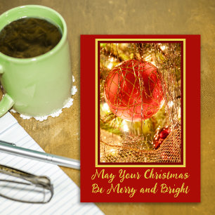 Merry & Bright Christmas Holiday Card