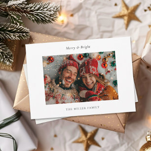Merry & Bright Christmas Holiday Card