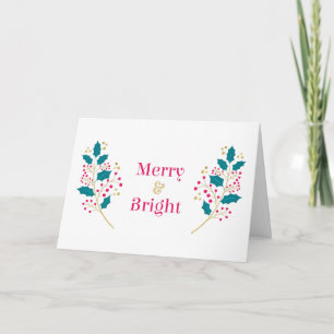 Merry & Bright Christmas, Holiday Greeting Card