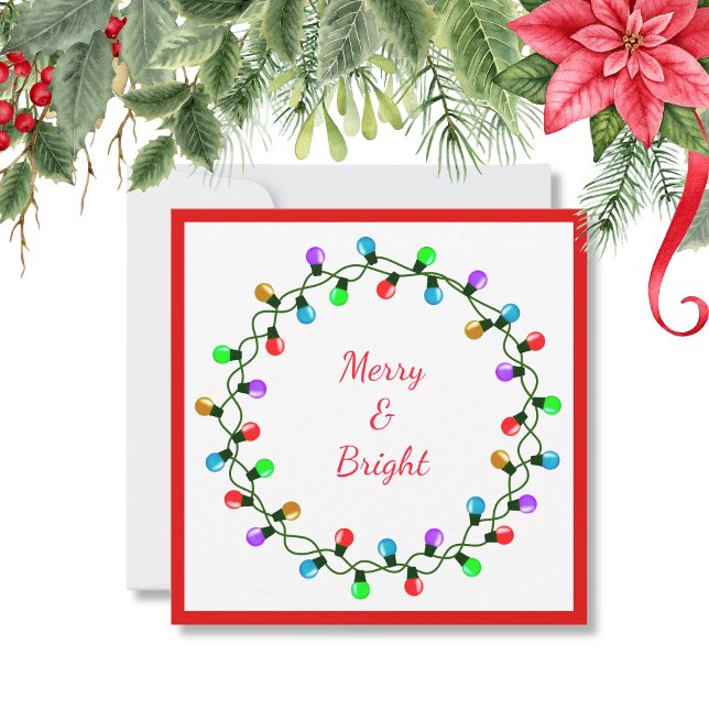 Merry & Bright Christmas Lights  Holiday Card (Creator Uploaded)