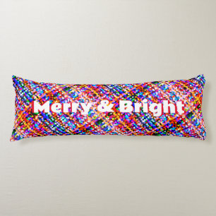 Merry & Bright Christmas Lights Pattern Reversible Body Pillow
