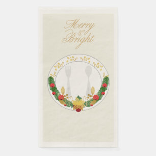 Merry & Bright Christmas Napkin