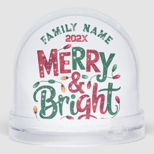 Merry & Bright & Christmas Nutcracker Snowglobe