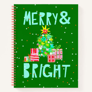 Merry & Bright Christmas Tree Notebook