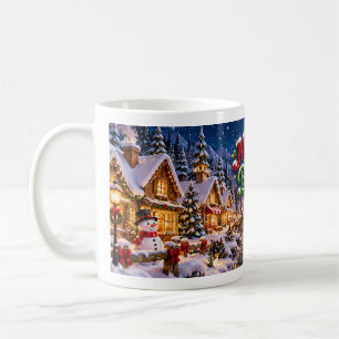 Merry & Bright Christmas Village Mug