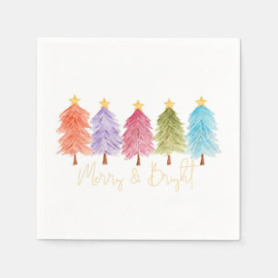Merry & Bright Cocktail Napkin
