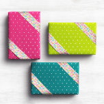 Merry bright colourful dots Christmas holiday Wrapping Paper Sheet<br><div class="desc">Fa la la and ho ho ho! This cute,  bright and colourful Christmas wrapping paper trio is a fun and festive way to wrap your gifts with bold neon colours. Find coordinating tags,  stickers,  stationery and more in the collection!</div>