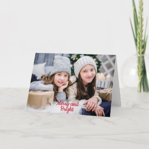 Merry & Bright Country Christmas 2 Photo Holiday Card