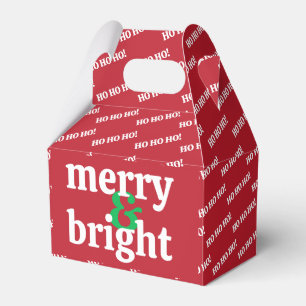 "Merry & Bright" Custom Text Favor Box